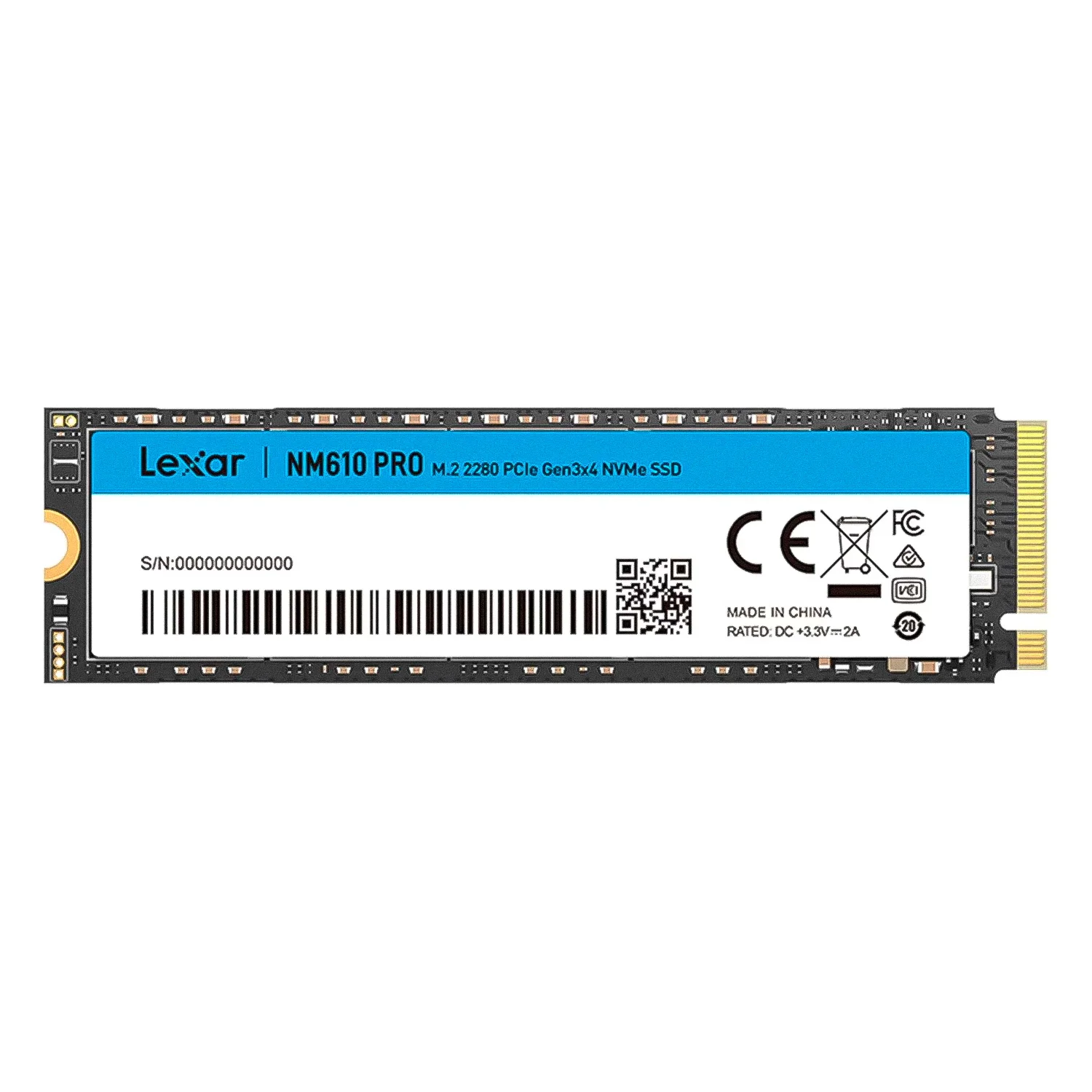 SSD M.2 Lexar NM610 Pro 500GB NVMe PCIe Gen3 - LNM610P500G-RNNNU