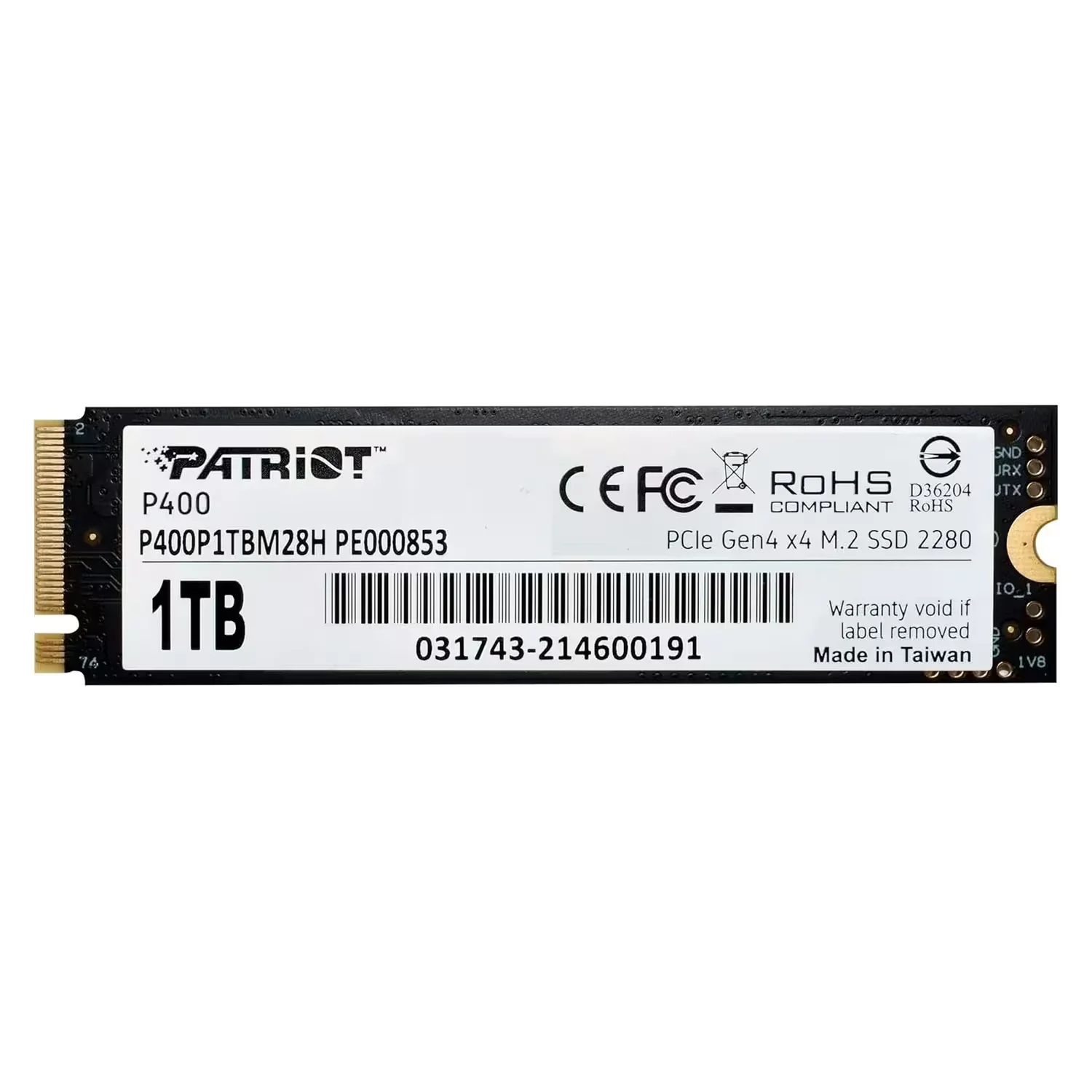 SSD M.2 Patriot 1TB NVMe PCIe Gen 4 - P400P1TBM28H