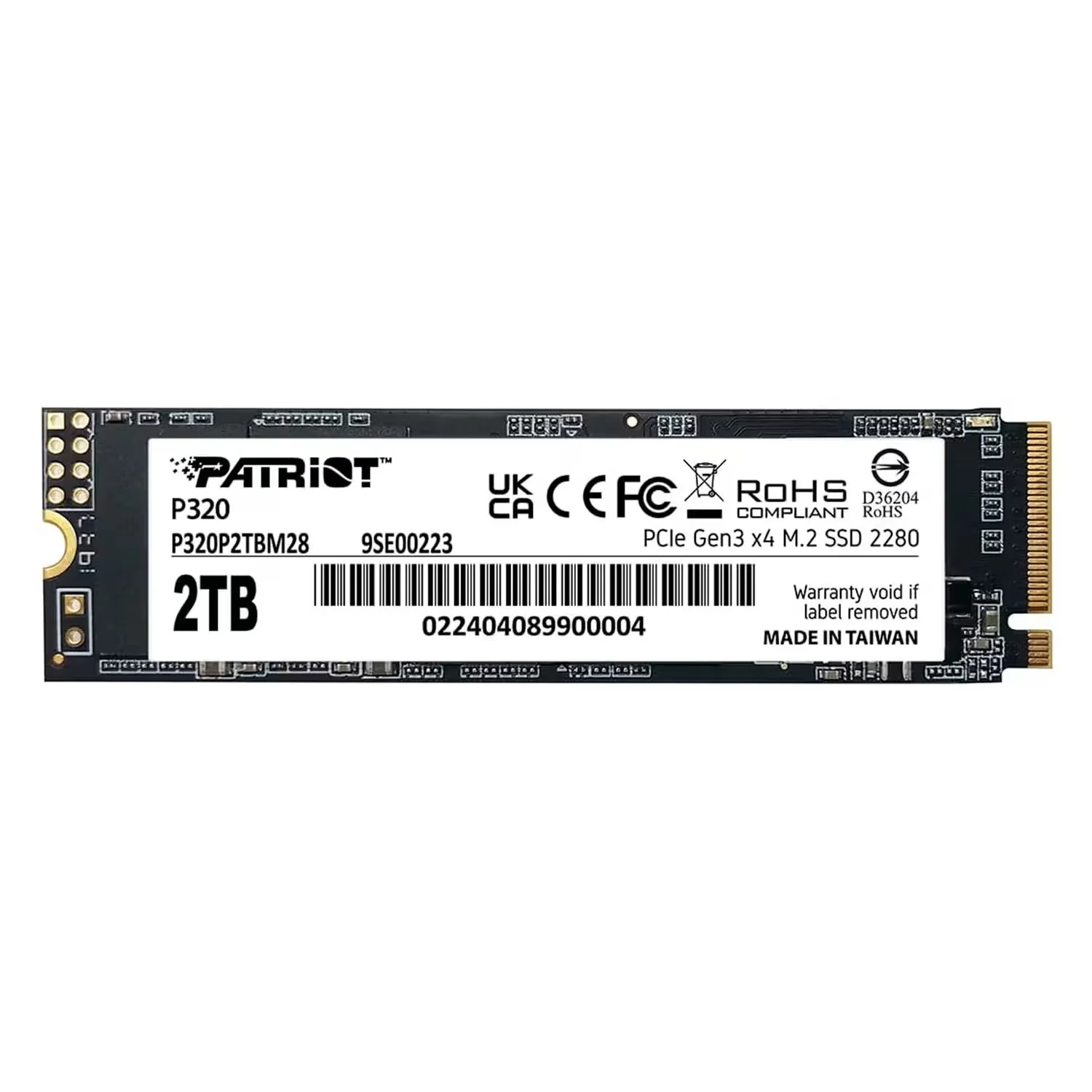 SSD M.2 Patriot 2TB NVMe PCIe Gen 3 - P320P2TBM28