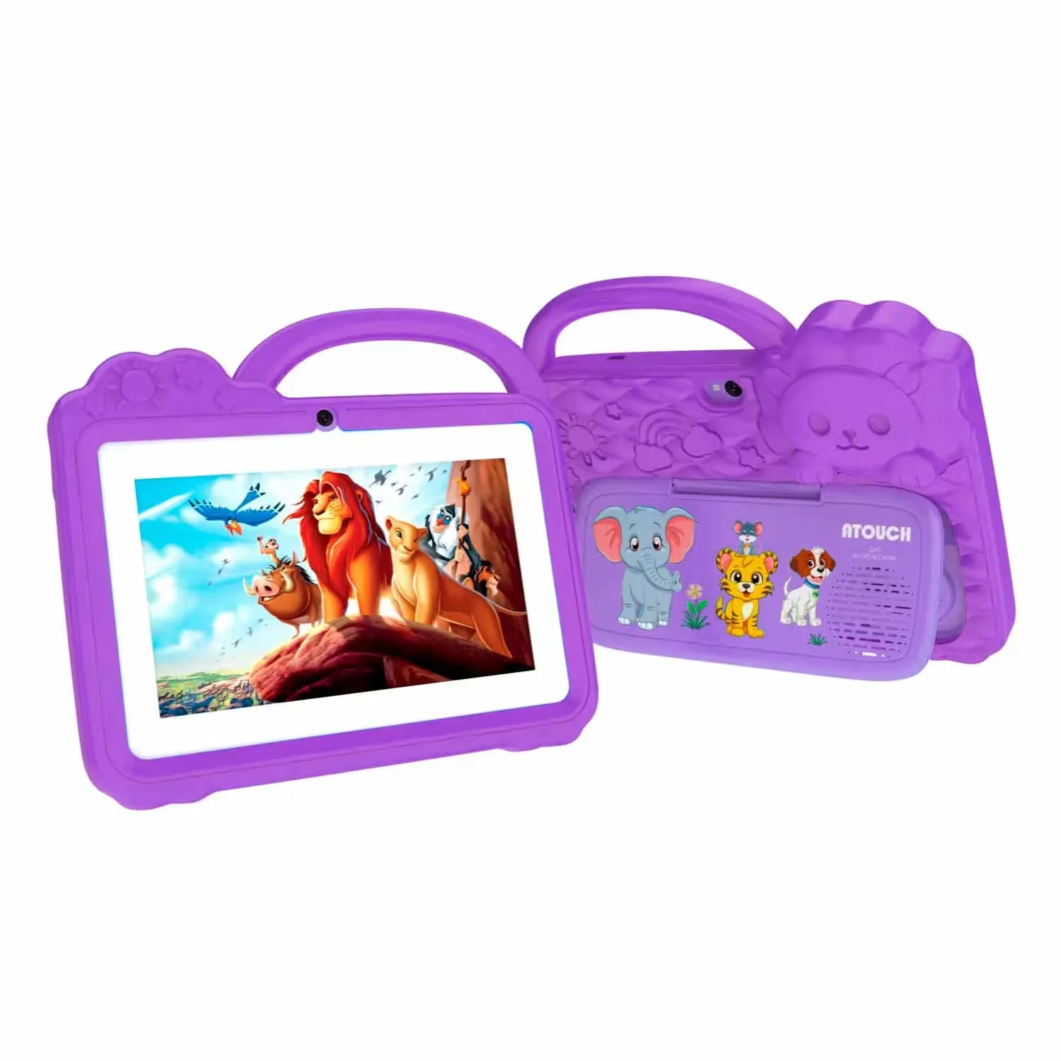 Tablet Atouch Q40 Kids Tela 7" WiFi 5G 256GB 8GB RAM + Capa - Roxo