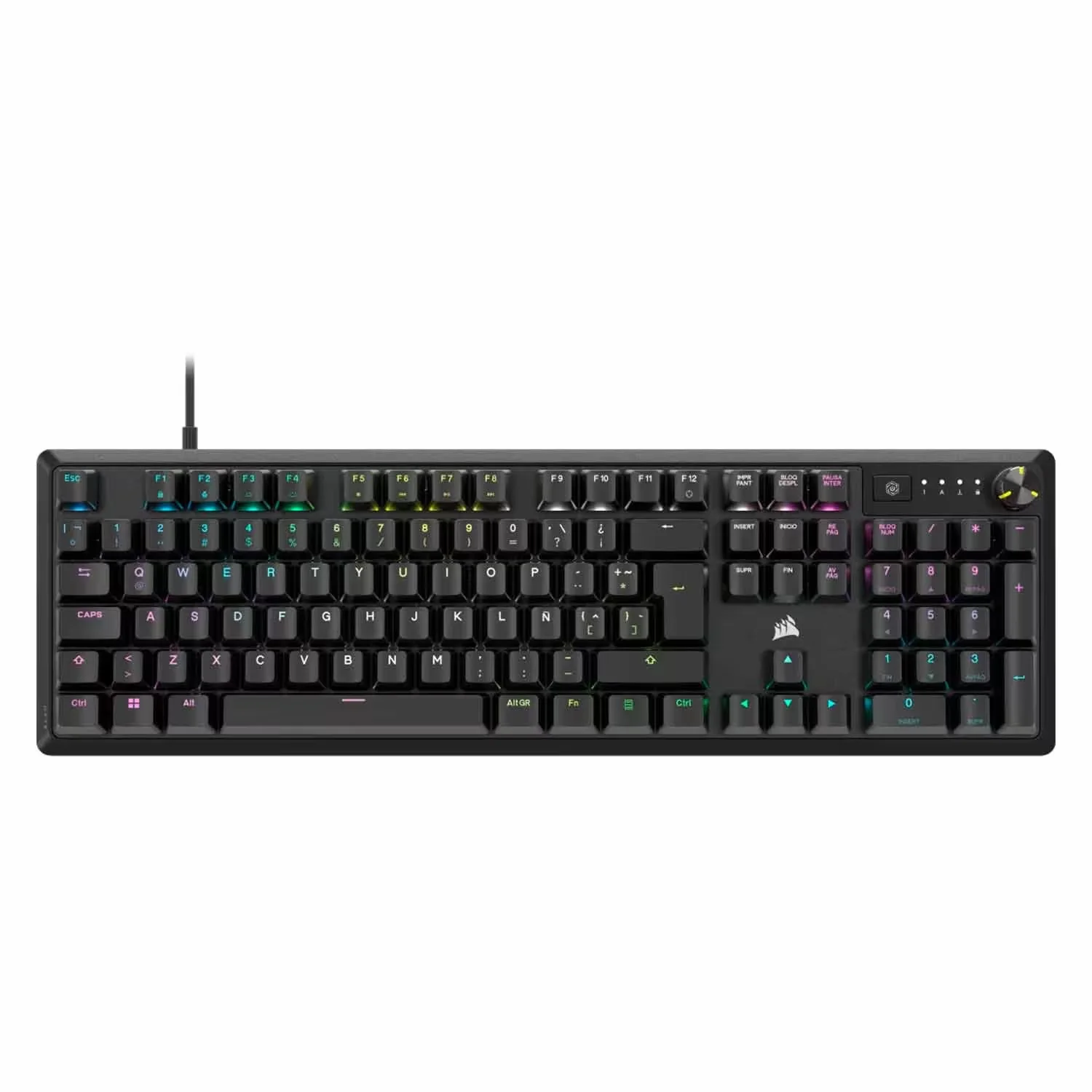 Teclado Gamer Corsair K70 Core CH-910971E-SP USB RGB Espanhol - Preto