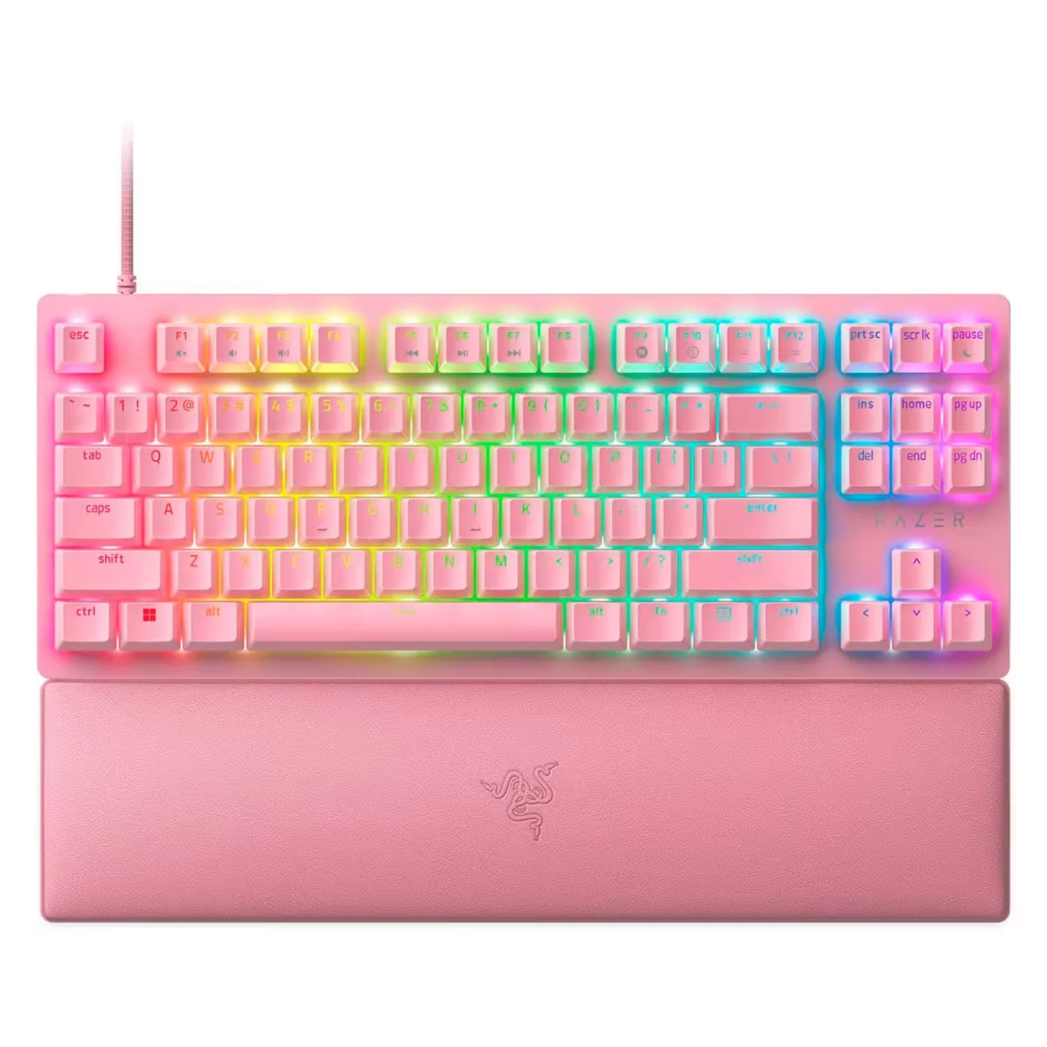 Teclado Gamer Razer Huntsman V2 RZ03-03942100-R3U1 RGB Switch Red - Rosa