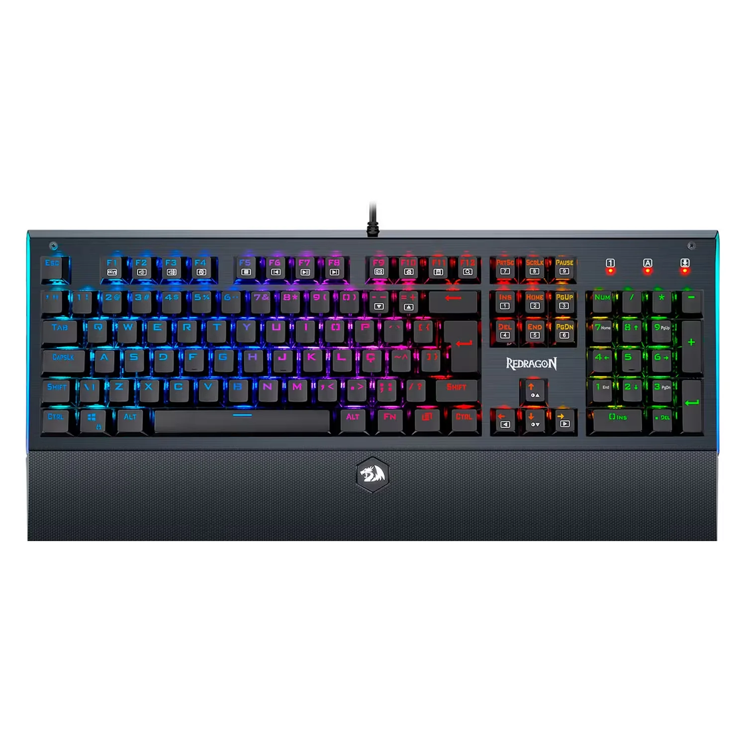Teclado Gamer Redragon Aryaman K569RGB Switch Brown - Preto