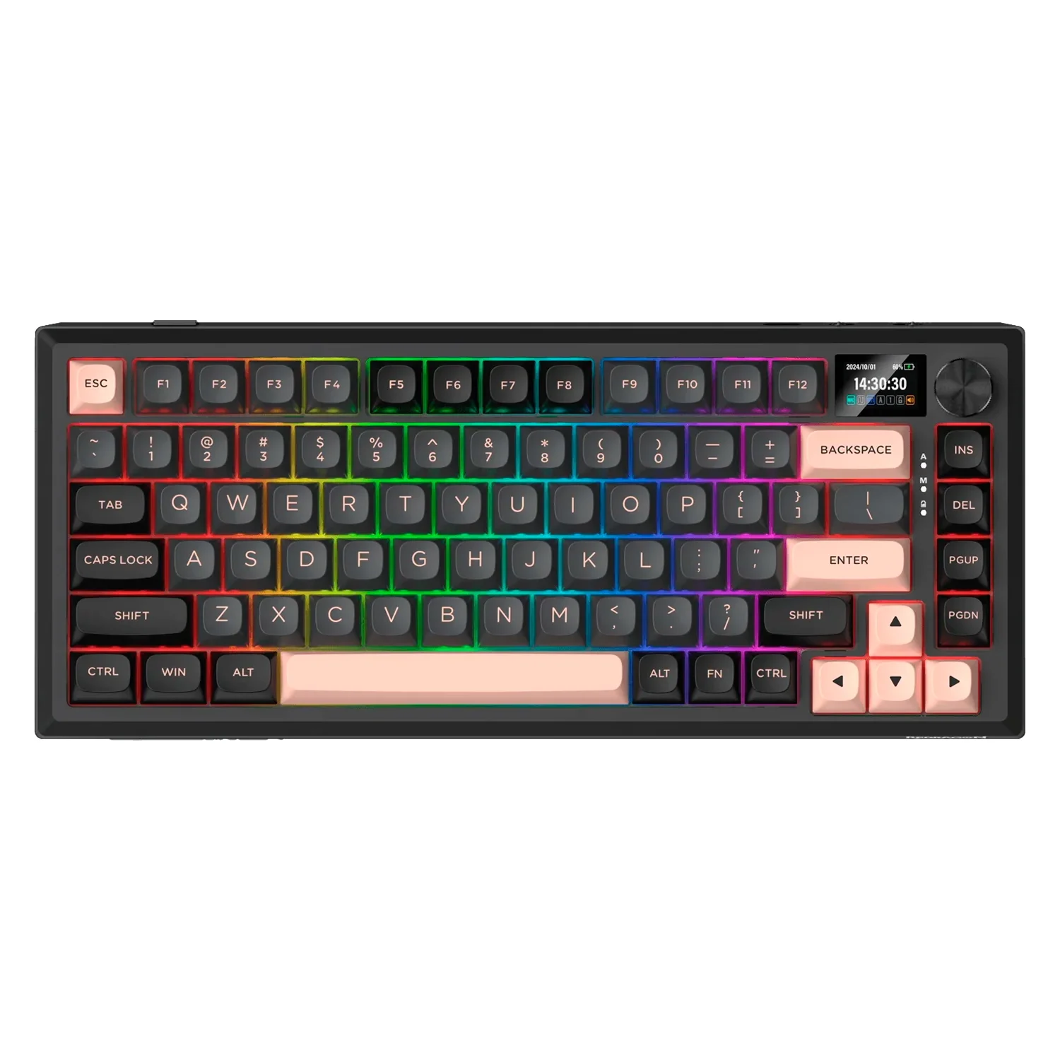 Teclado Gamer Redragon Eclipse Pro K720GBP RGB Layout 75% Sem Fio - Preto