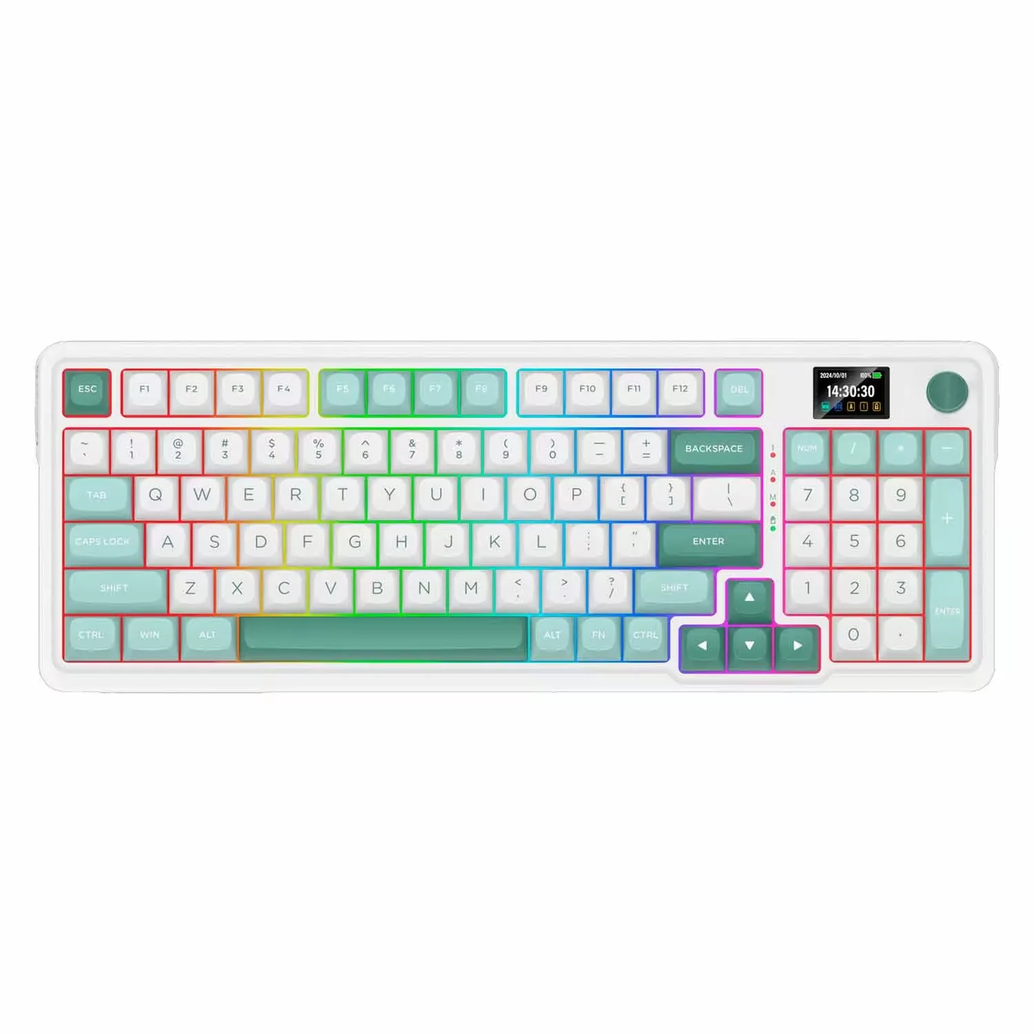 Teclado Gamer Redragon GALATIN PRO K719WG RGB Sem Fio - Branco