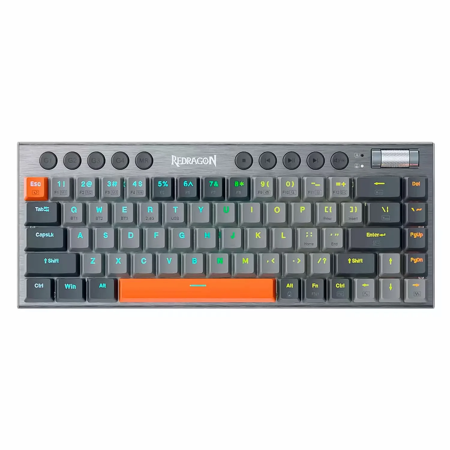 Teclado Gamer Redragon Horus SE K609 PRO RGB Sem Fio USB-C - Cinza