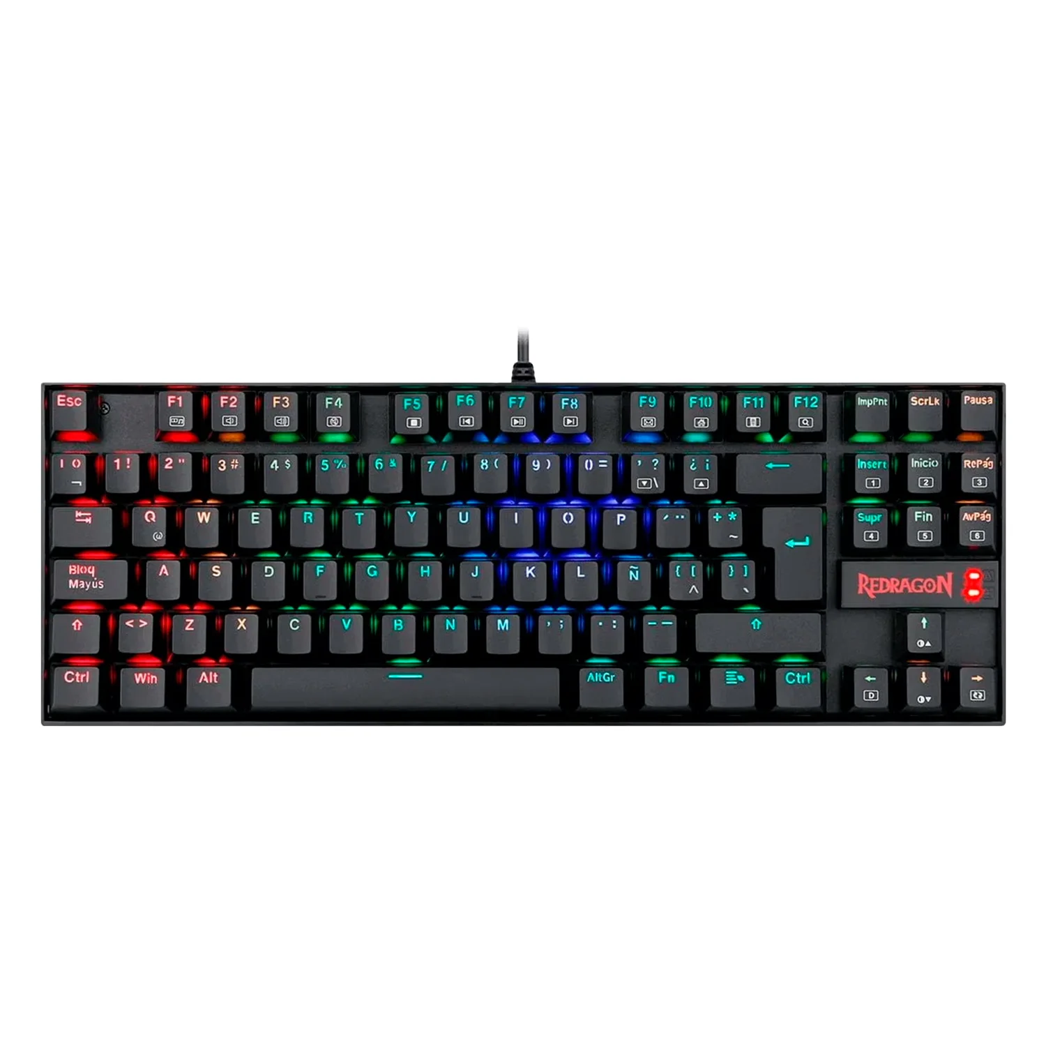 Teclado Gamer Redragon Kumara K552RGB-1 RGB Switch Blue USB - Preto