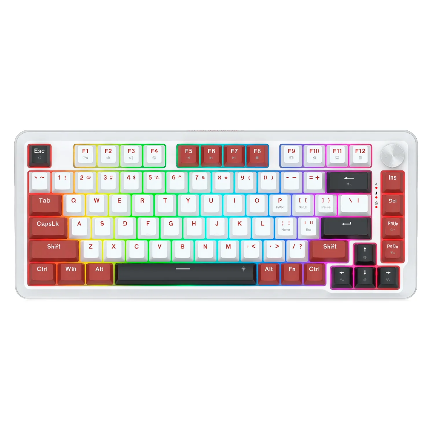 Teclado Gamer Redragon Stormhunter Magnetic K721WRB RGB Switch Keyboard USB-C - Branco