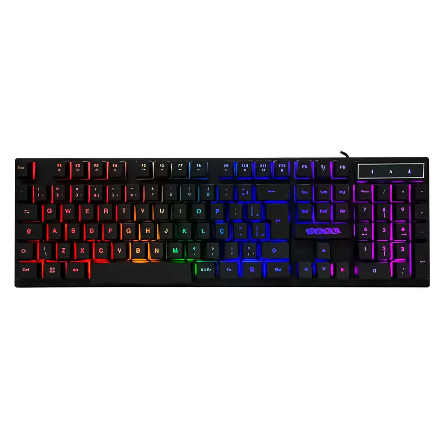 Teclado Gamer Satellite AK-891 USB RGB Português - Preto
