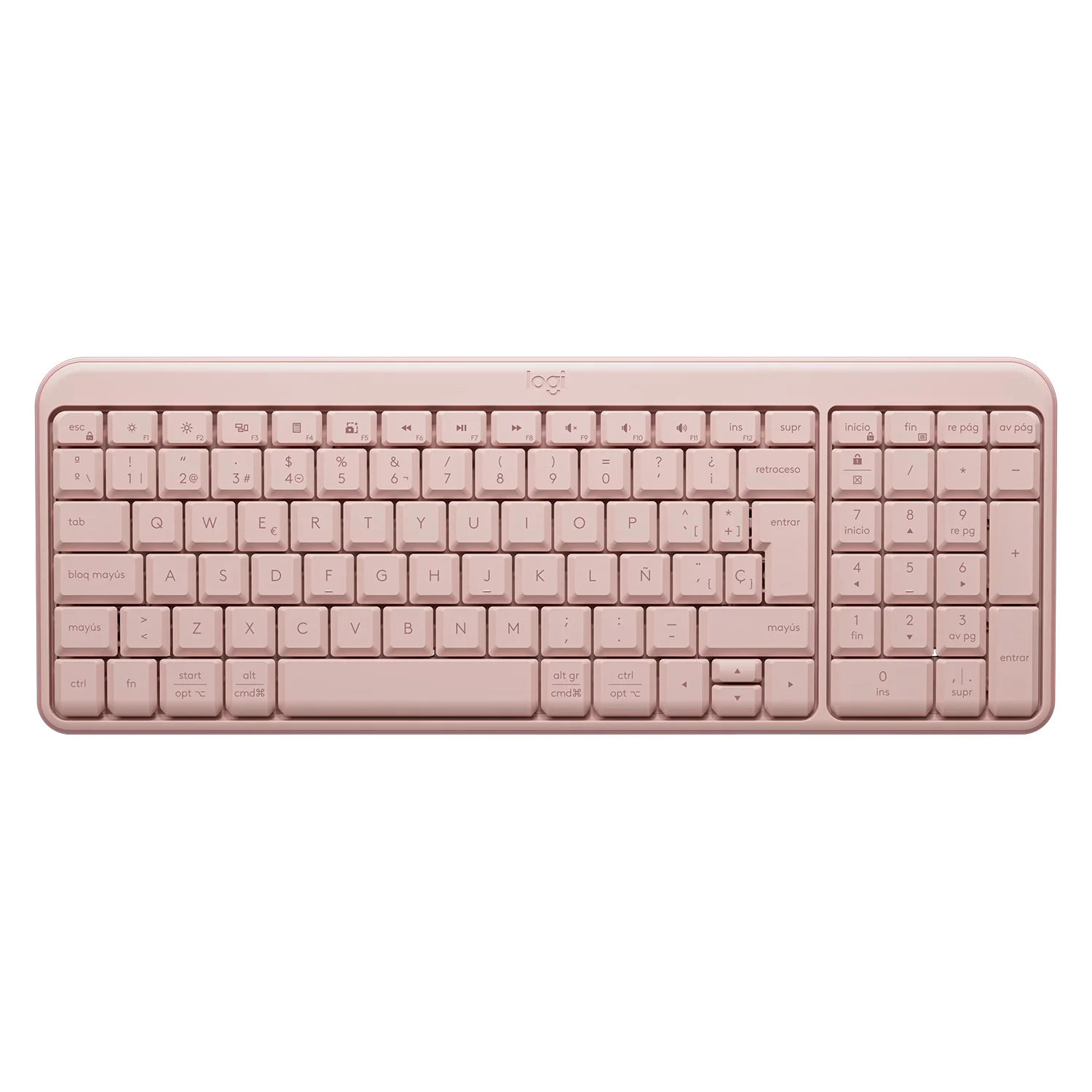 Teclado Logitech K250 920-013447 Sem Fio Espanhol - Rose