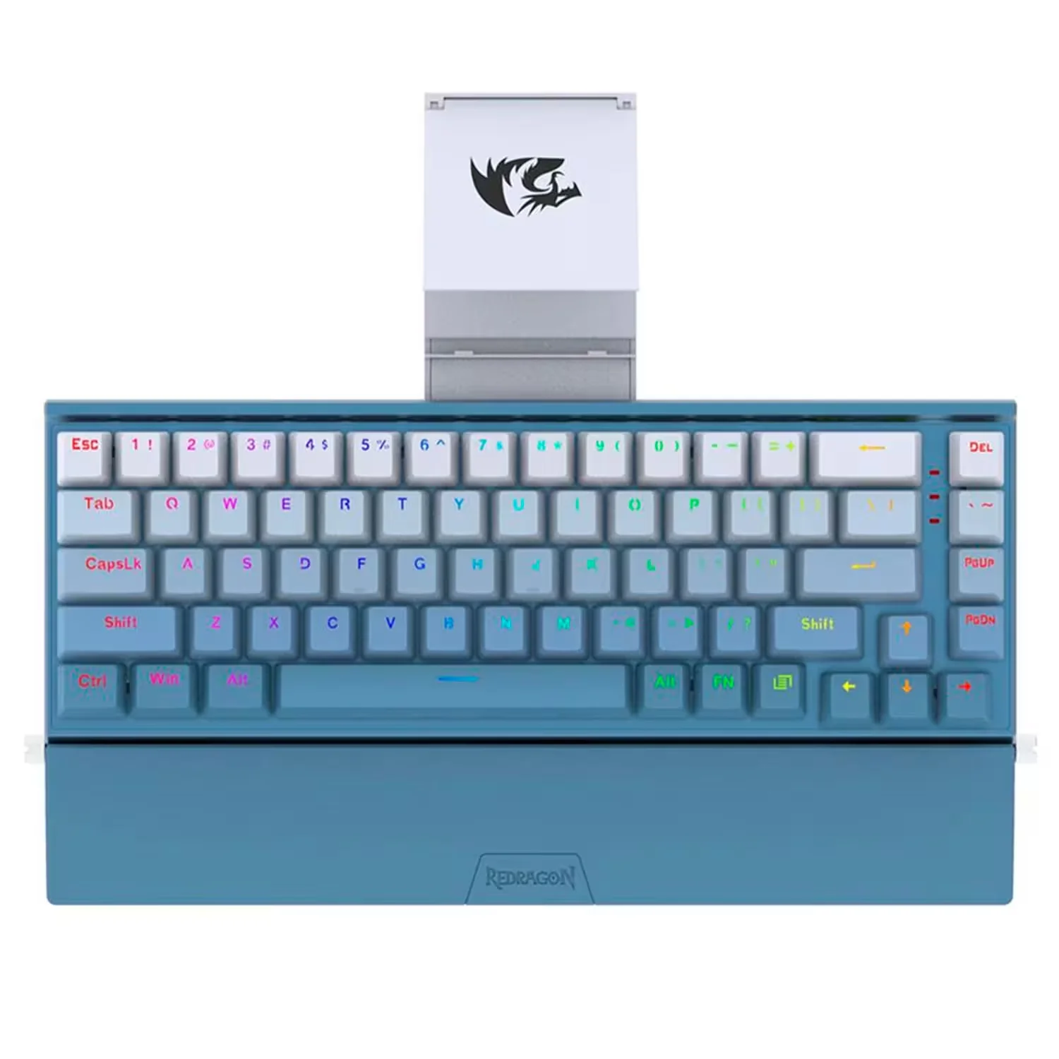 Teclado Redragon K641B BW RGB Shaco 60% Hotswap com Suporte para Celular - Azul
