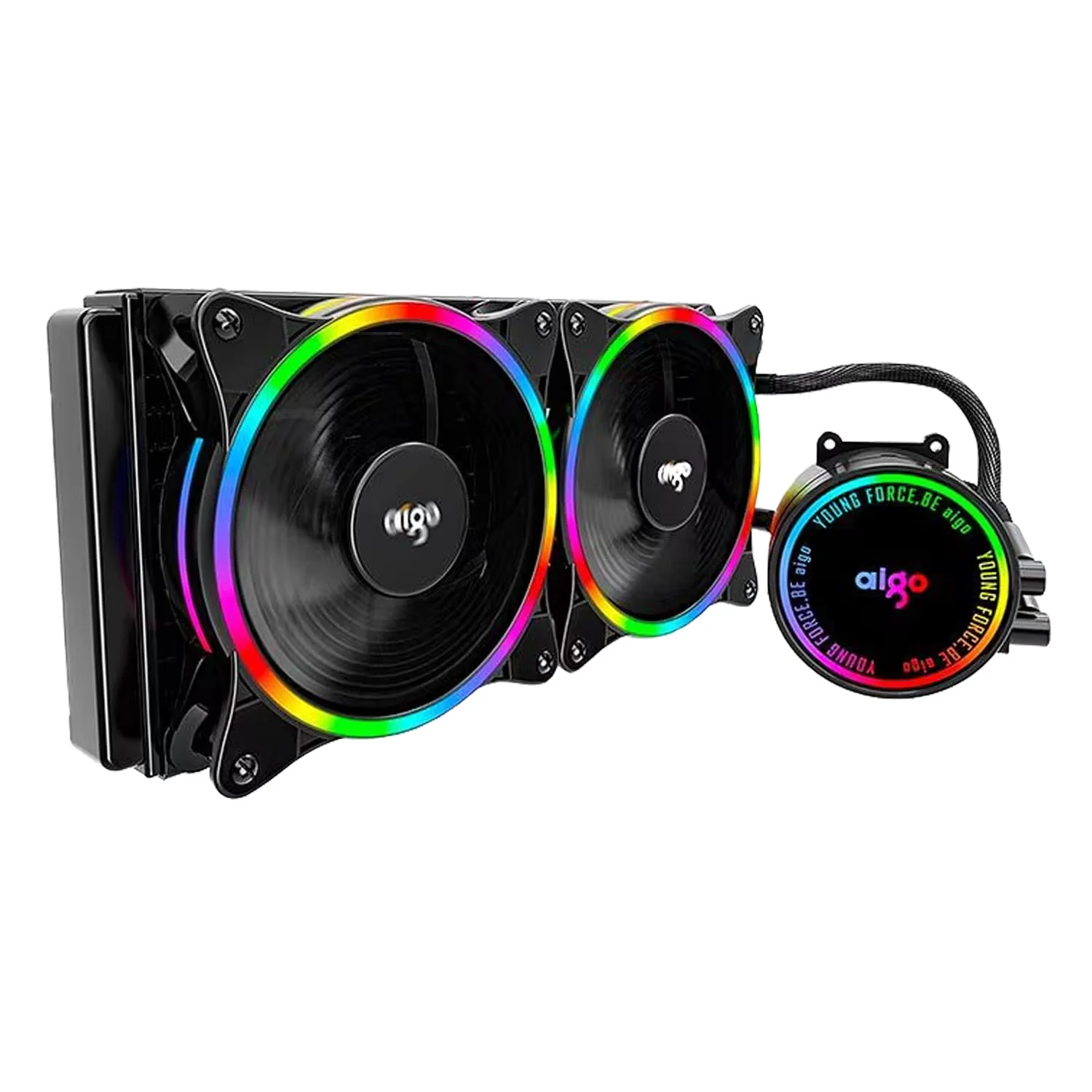 Water Cooler para Processador Aigo AC SE 240 RGB - Preto