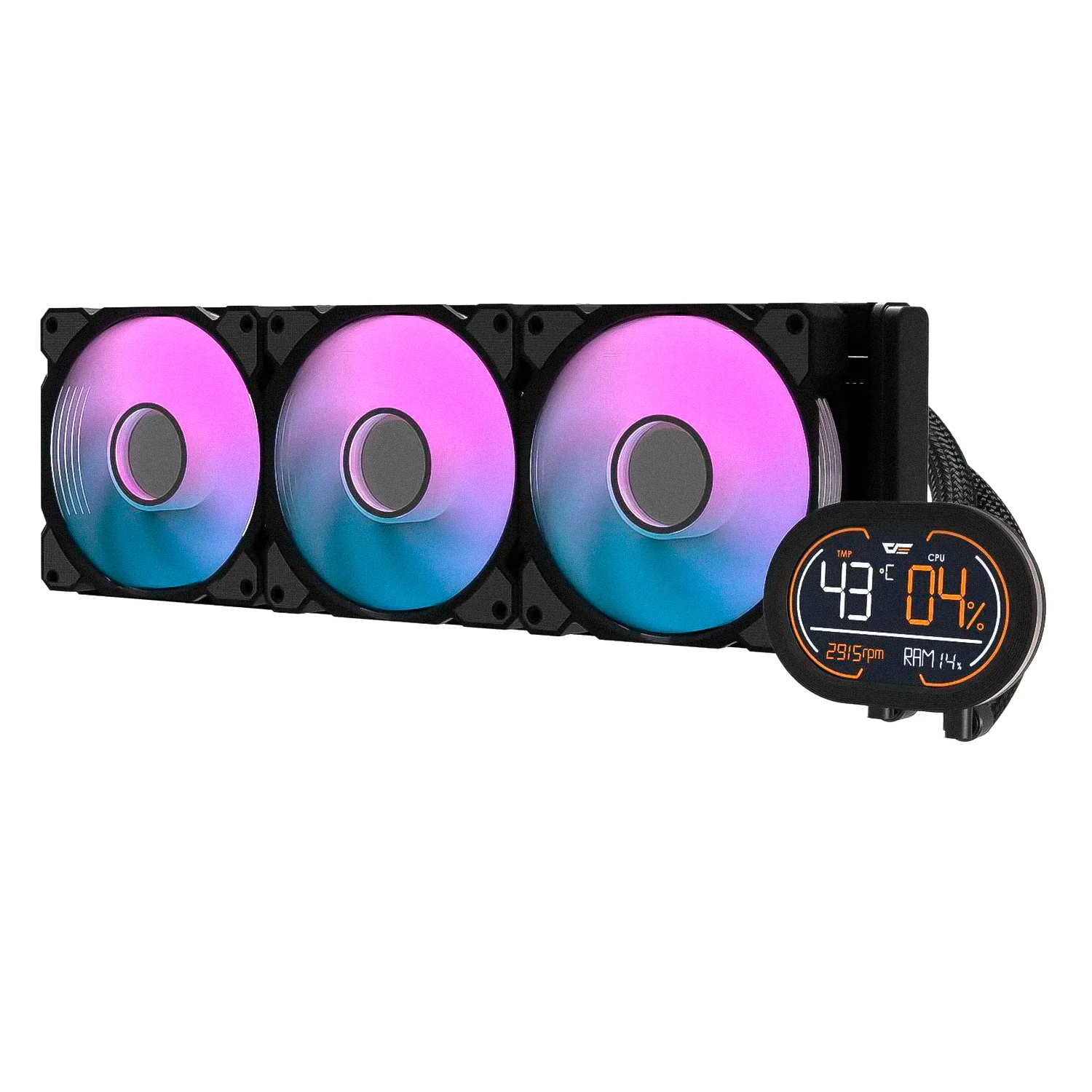 Water Cooler para Processador darkFlash DH360D ARGB - Preto